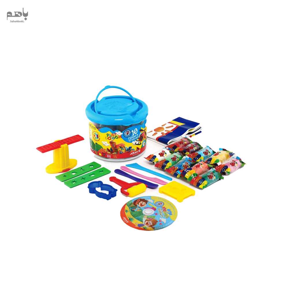 خمیر بازی آریا مدل 10 رنگ سطلی (1068) - 1