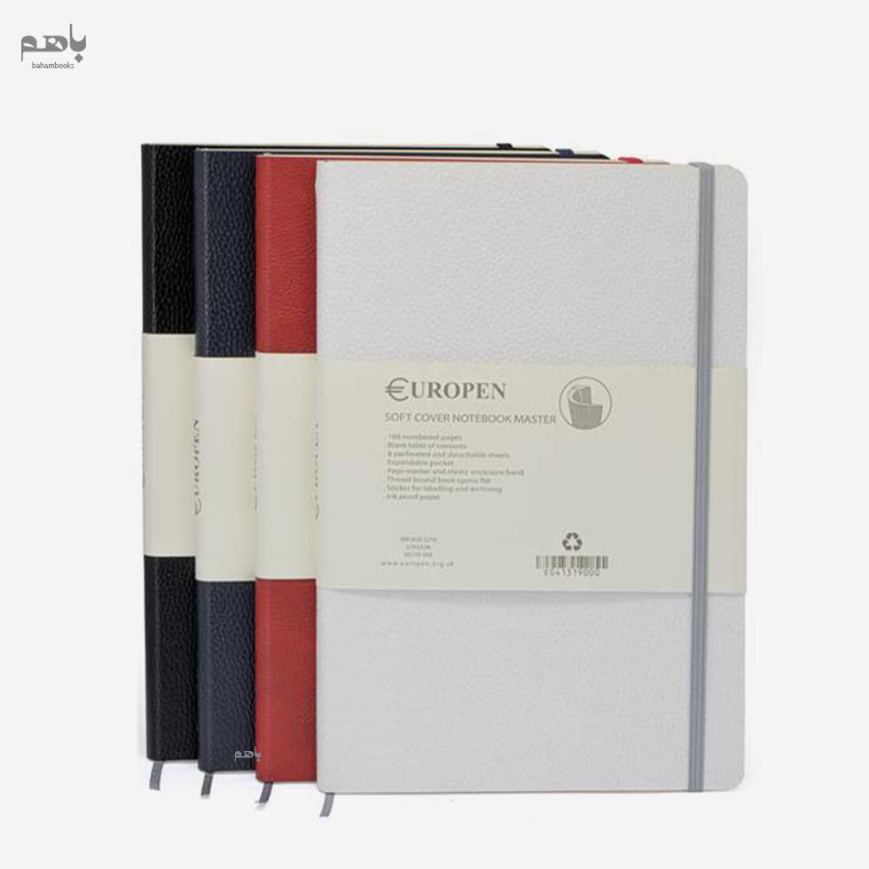 دفتر یوروپن مدل مستر  جلد نرم رنگ سرمه ای - 1