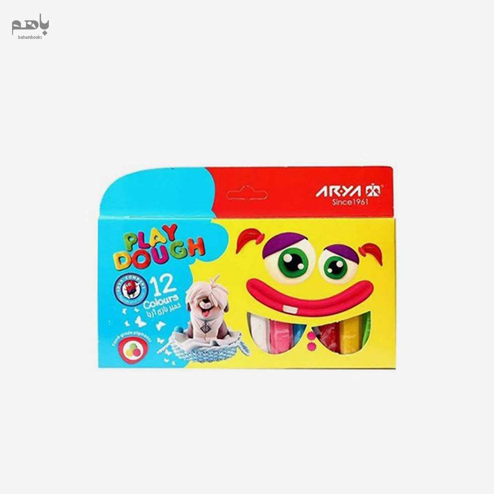 خمیر بازی آریا 12 رنگ مقوایی 1058 - 1