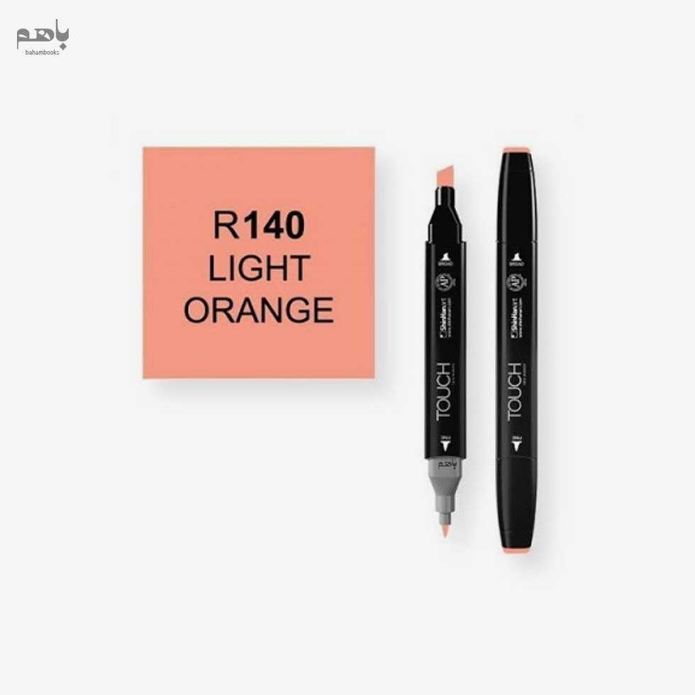 ماژیک راندو دو سر تاچ رنگ نارنجی کم رنگ کد R140