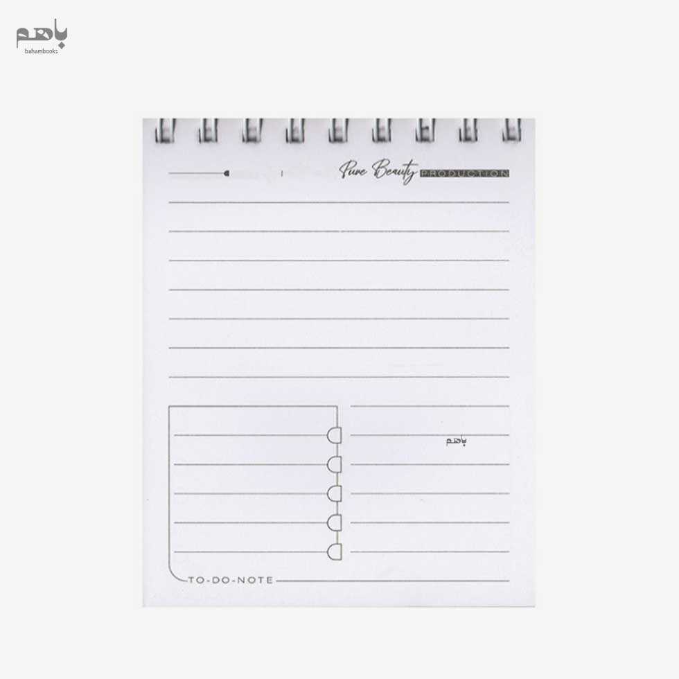 دفتر خط‌دار سیمی A5 سفید سری pure beauty - 1