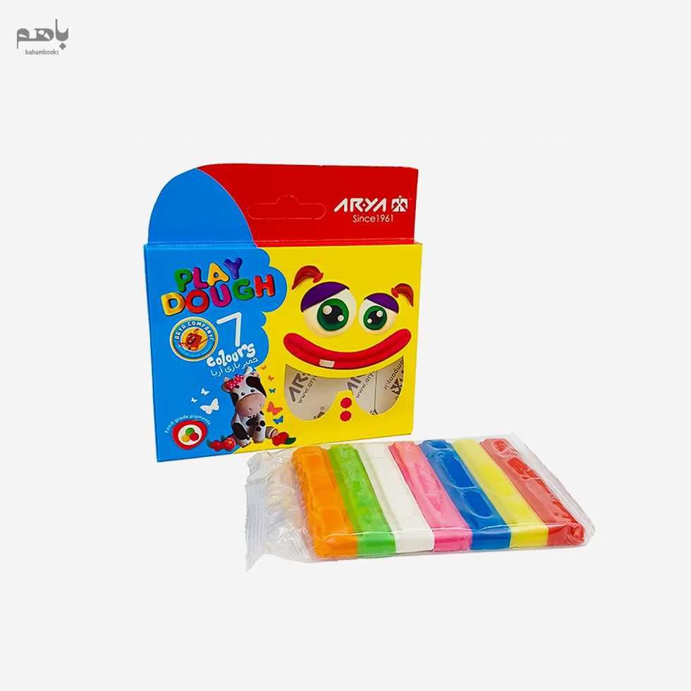 خمیر بازی آریا 7 رنگ جعبه مقوایی 1047 - 2