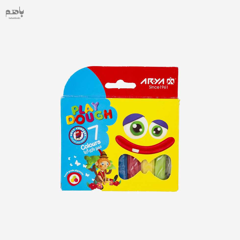 خمیر بازی آریا 7 رنگ جعبه مقوایی 1047 - 1