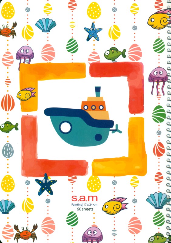 دفتر  نقاشی 60 برگ سیمی سم مدل وزیری