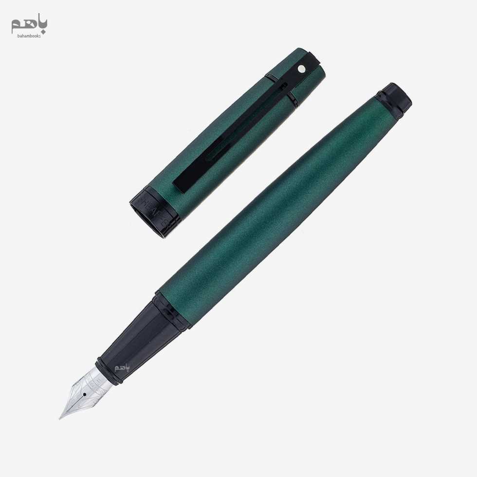 خودنویس شیفر مدل 300 رنگ سبز تیره مات گیره پی وی دی - 3