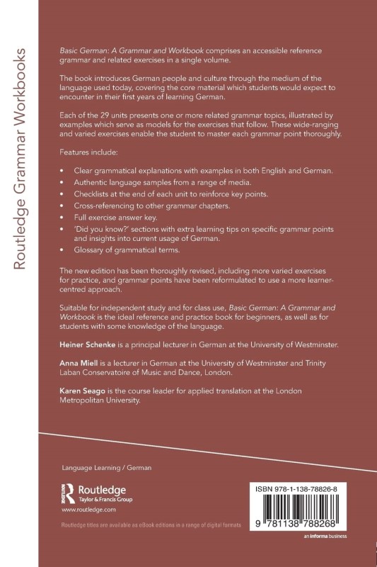 Basic German (Routledge Grammar Workbooks) 2nd Edition - 1