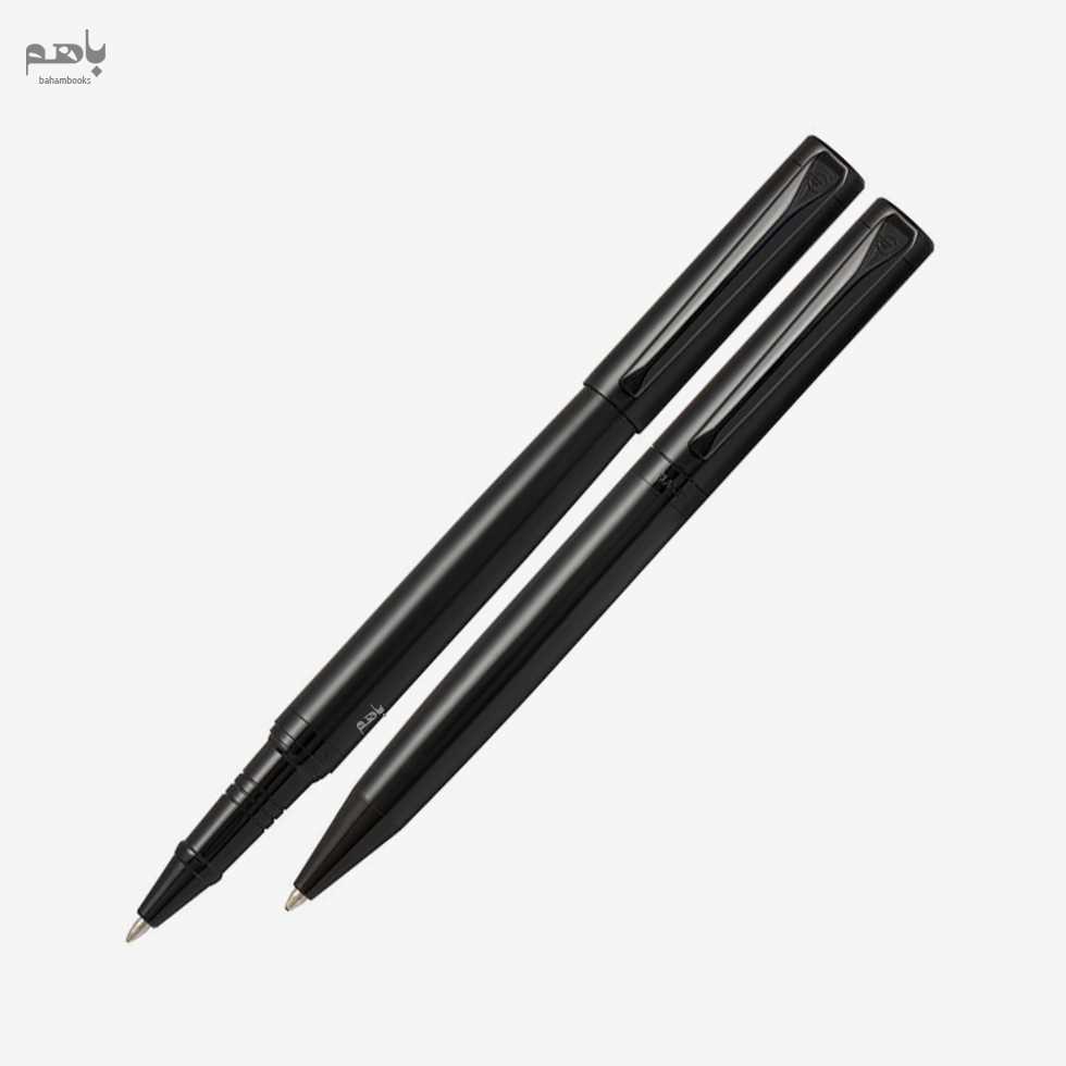 ست 2 تایی روان نویس و خودکار یوروپن مدل جاسپر رنگ مشکی گیره مشکی