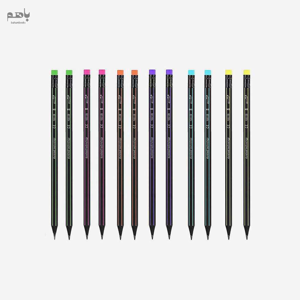 مداد مشکی اونر مدل 6 گوش پاک‌کن‌دار (128102) - 1