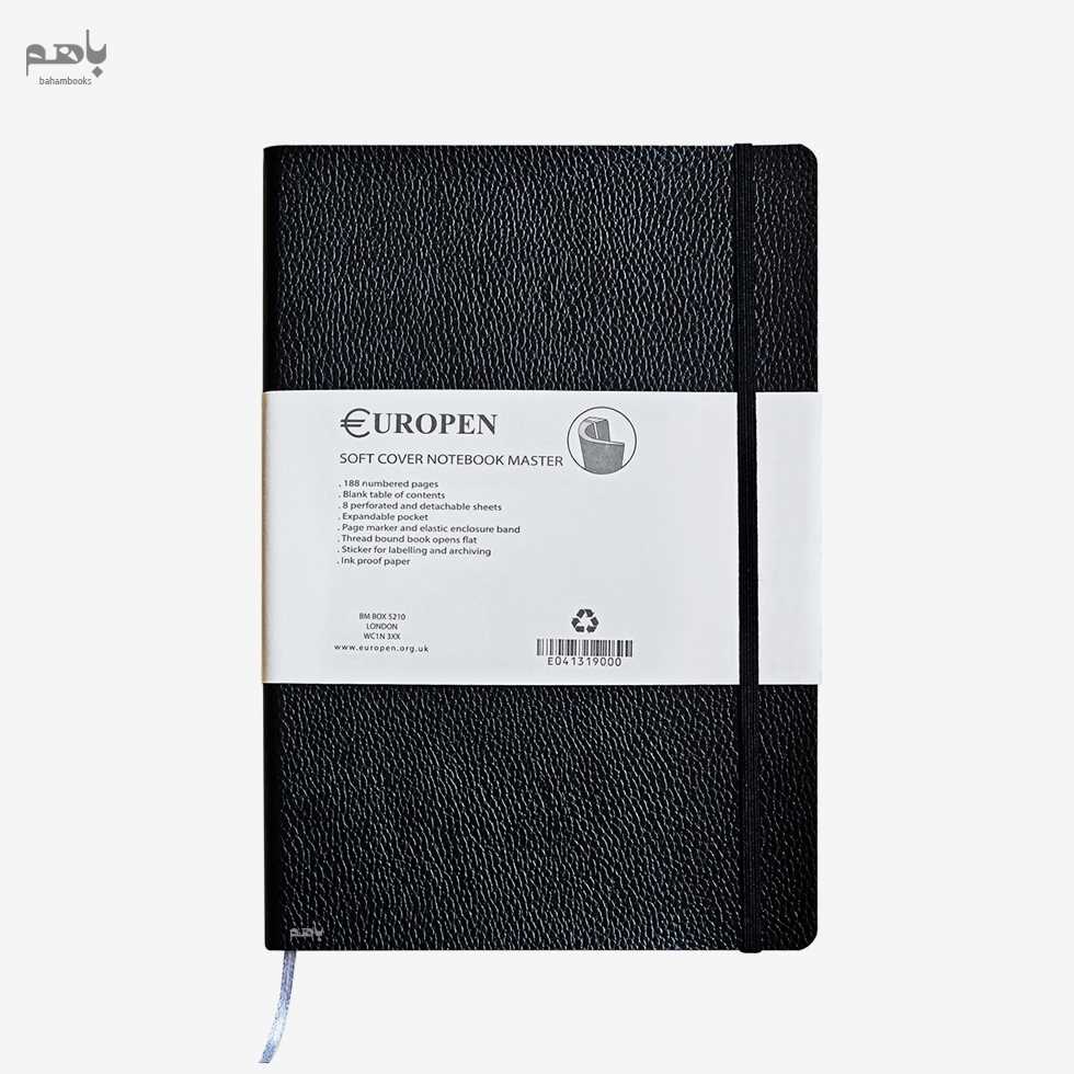 دفتر یوروپن مدل مستر جلد نرم رنگ مشکی