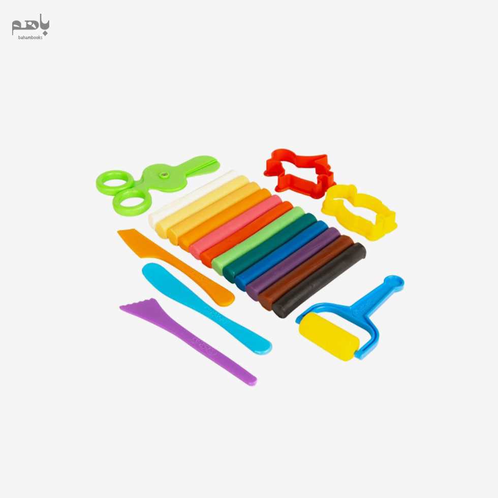 خمیربازی آریا مدل 12 رنگ وکیومی با ابزار 1022