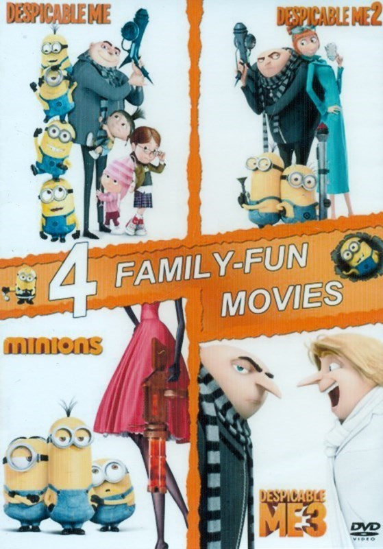 تصویر  4 Family Fun Movies (Despicable Me 1 2 3 and Minions) سي‌دي كارتون