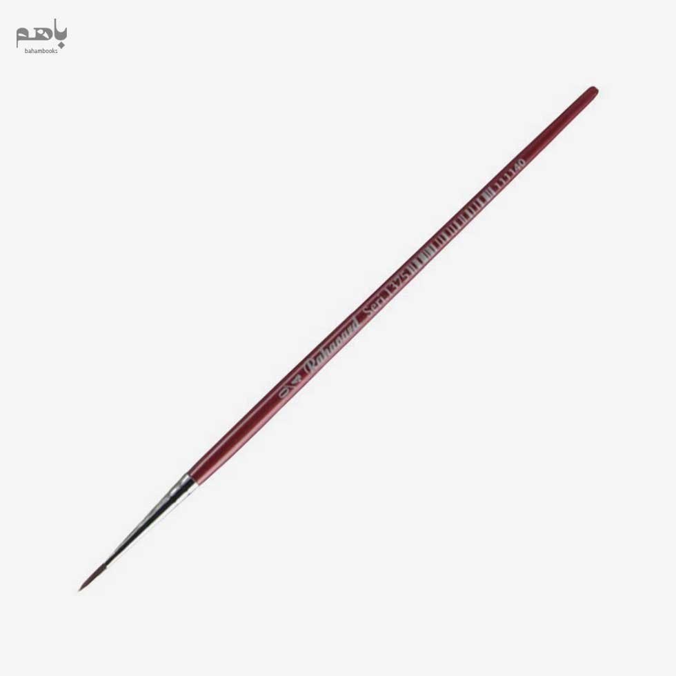 تصویر  قلم‌ مو رهاورد مدل گرد دسته قرمز موي نرم مصنوعي سري 1375 شماره 0000