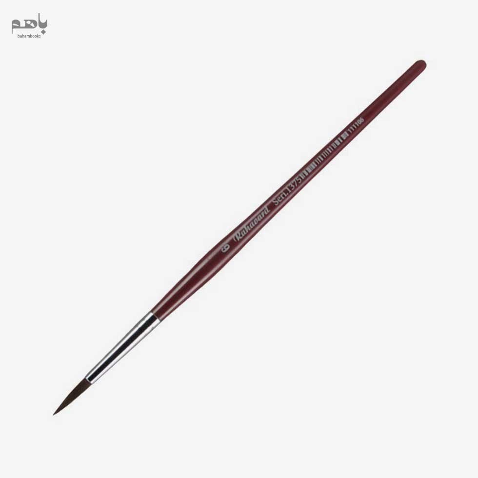 تصویر  قلم‌ مو رهاورد مدل گرد دسته قرمز موي نرم مصنوعي سري 1375 شماره 6