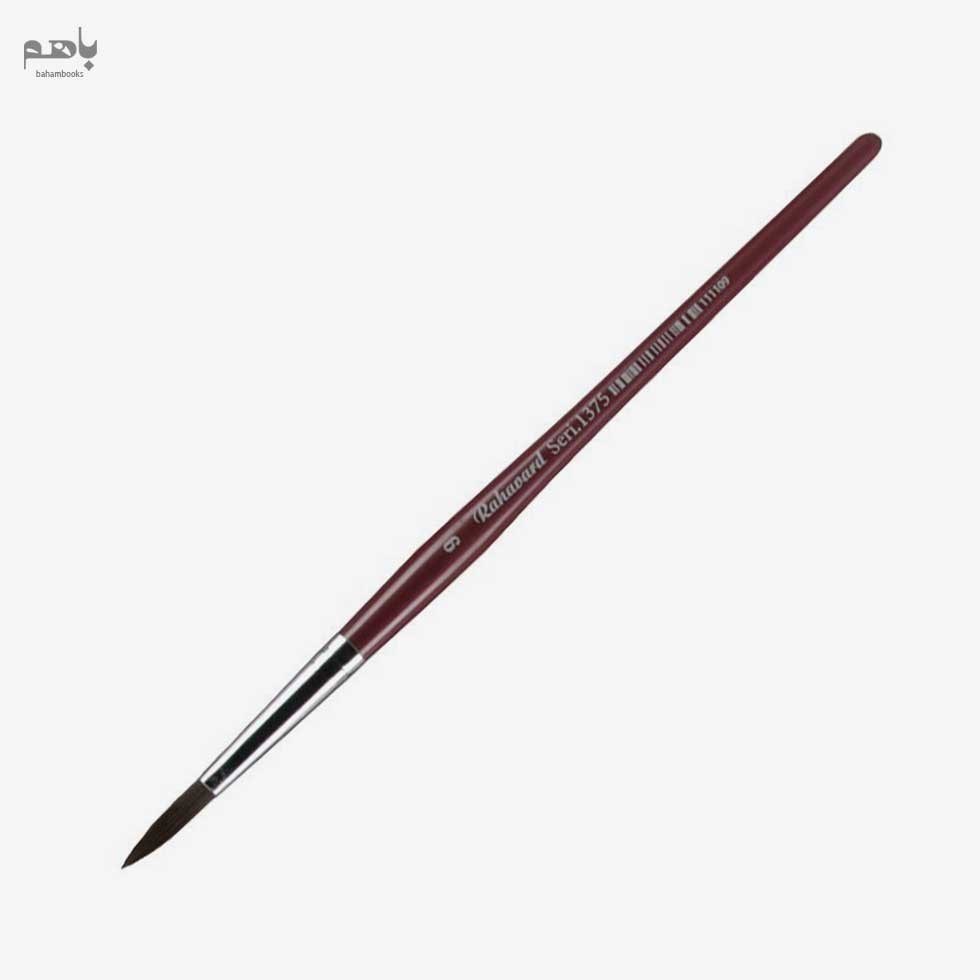 تصویر  قلم‌ مو رهاورد مدل گرد دسته قرمز موي نرم مصنوعي سري 1375 شماره 9