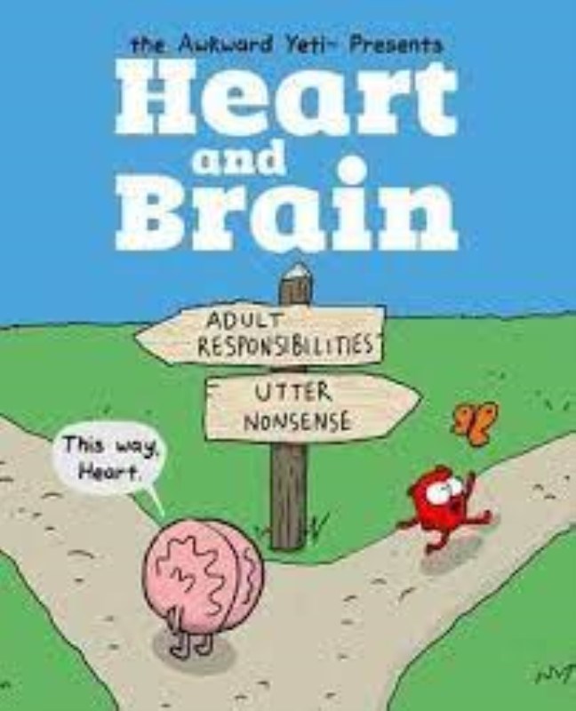 تصویر  heart and brain