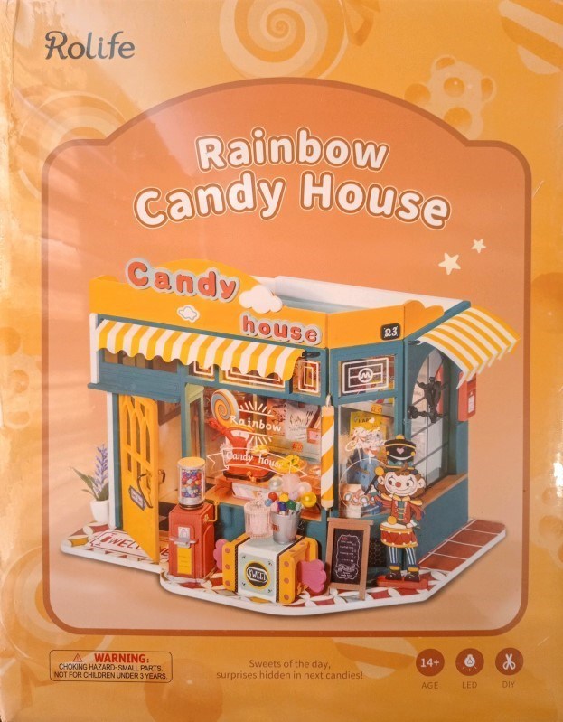 تصویر  خانه مينياتوري روبوتايم مدل Rainbow Candy House كد DG158