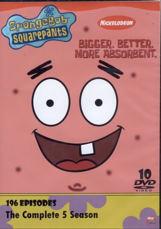 تصویر  spongebob squarepants bigger  better more absorbent (سي‌دي كارتون)